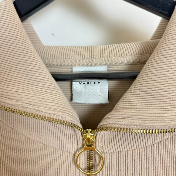 VARLEY Vine Ottoman Half Zip Pullover in Beige Size Small - Picture 6 of 13